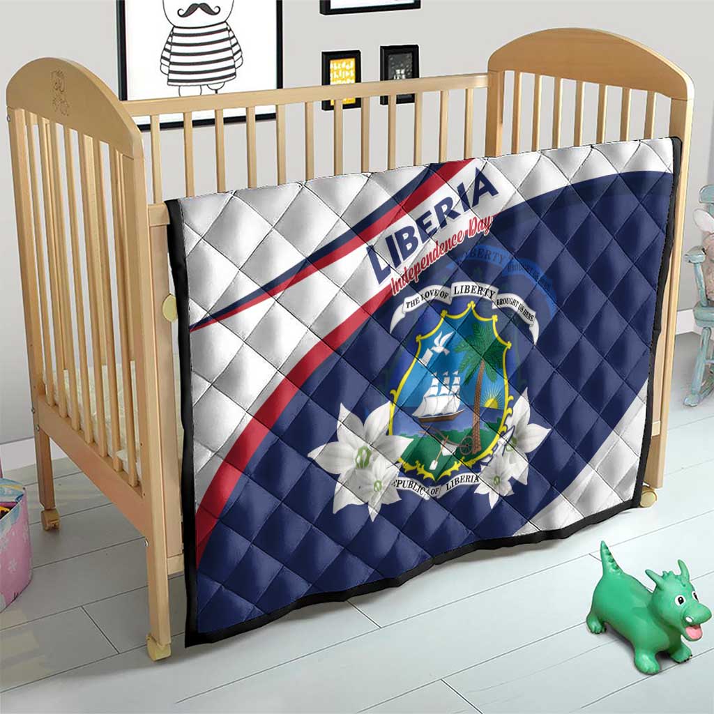 Liberia Independence Day Quilt Coat Of Arms Pepper Flowers