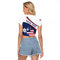 Personalized Liberia Independence Day Raglan Cropped T Shirt Coat Of Arms Pepper Flowers