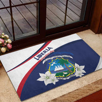 Liberia Independence Day Rubber Doormat Coat Of Arms Pepper Flowers