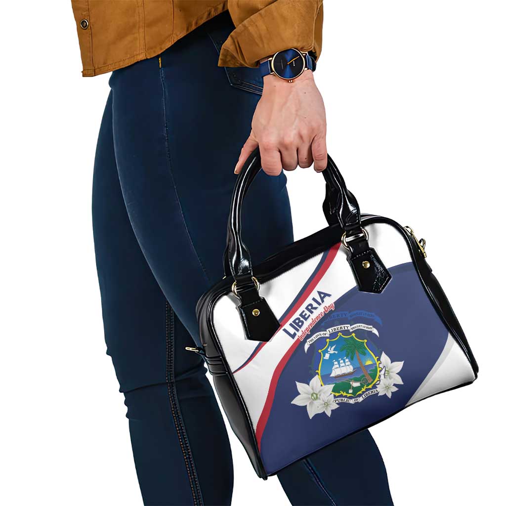 Liberia Independence Day Shoulder Handbag Coat Of Arms Pepper Flowers