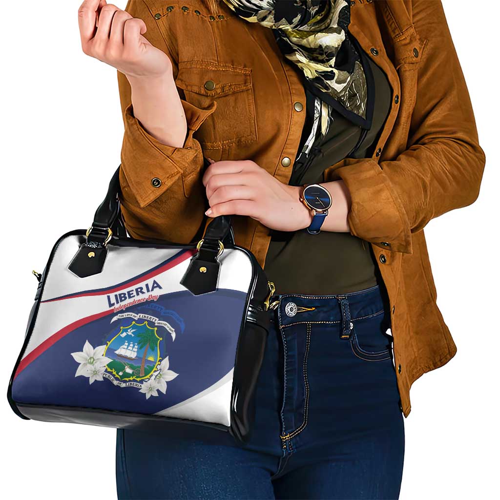 Liberia Independence Day Shoulder Handbag Coat Of Arms Pepper Flowers