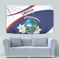 Liberia Independence Day Tapestry Coat Of Arms Pepper Flowers