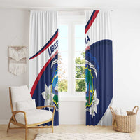 Liberia Independence Day Window Curtain Coat Of Arms Pepper Flowers