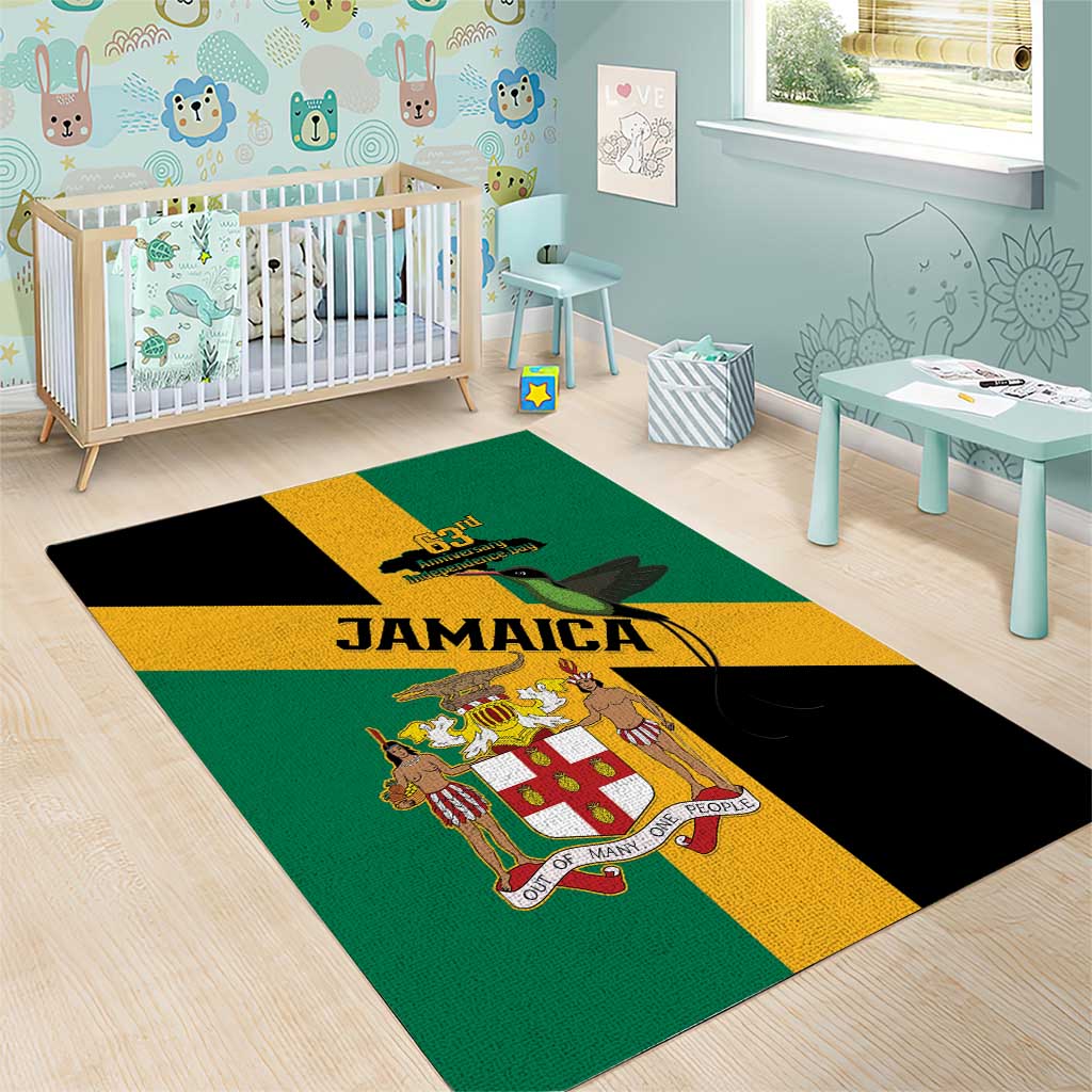 Jamaica Area Rug 63rd Anniversary Independence Day