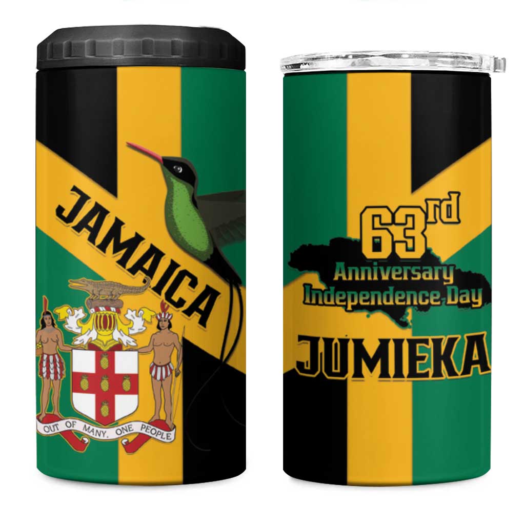 Jamaica 4 in 1 Can Cooler Tumbler 63rd Anniversary Independence Day
