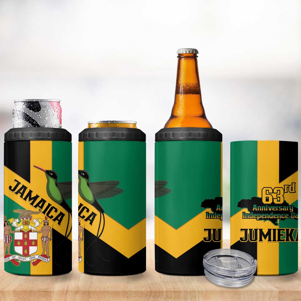 Jamaica 4 in 1 Can Cooler Tumbler 63rd Anniversary Independence Day