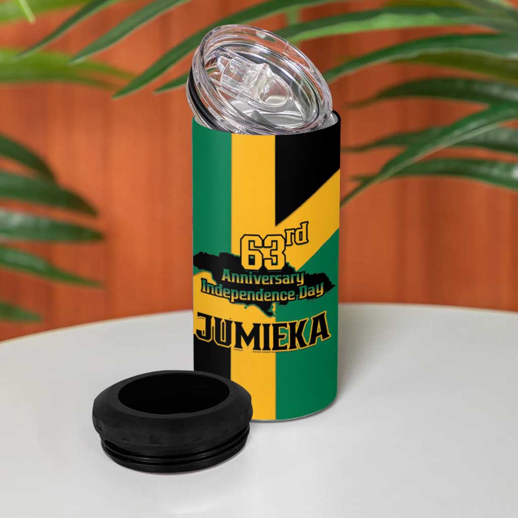 Jamaica 4 in 1 Can Cooler Tumbler 63rd Anniversary Independence Day