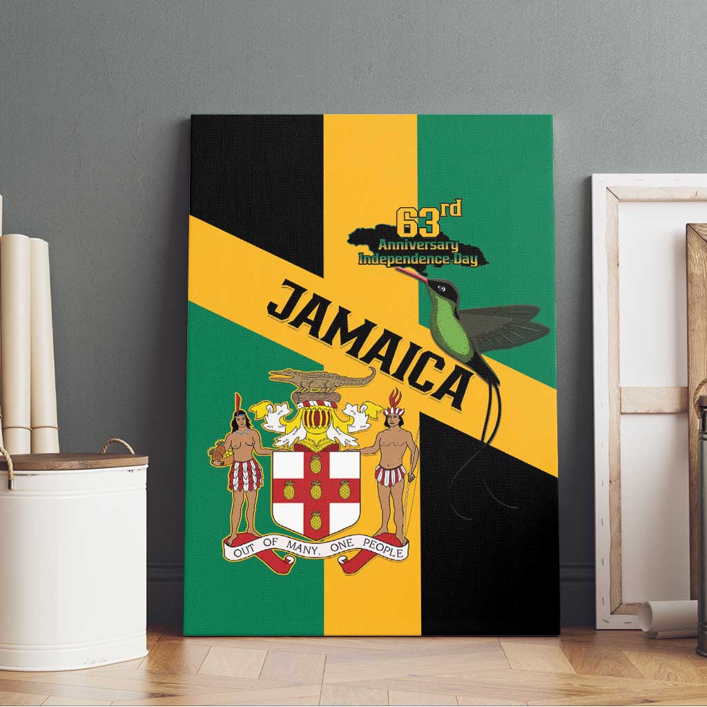 Jamaica Canvas Wall Art 63rd Anniversary Independence Day
