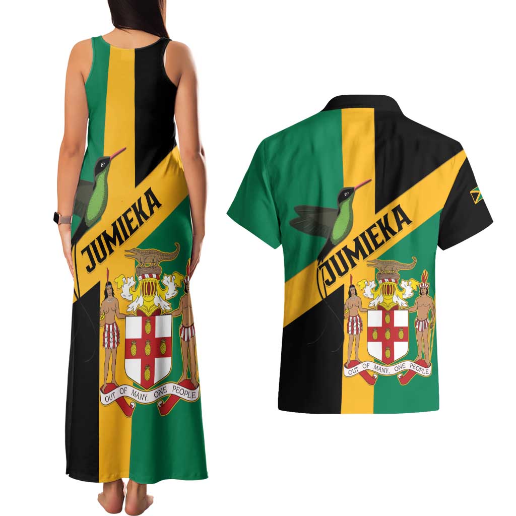 Jamaica Couples Matching Tank Maxi Dress and Hawaiian Shirt 63rd Anniversary Independence Day