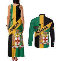 Jamaica Couples Matching Tank Maxi Dress and Long Sleeve Button Shirt 63rd Anniversary Independence Day