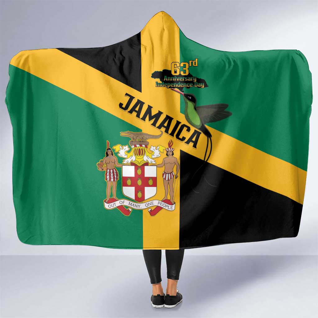 Jamaica Hooded Blanket 63rd Anniversary Independence Day