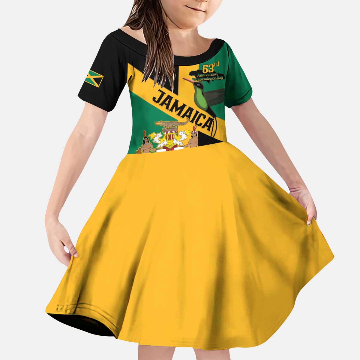Jamaica Kid Short Sleeve Dress 63rd Anniversary Independence Day