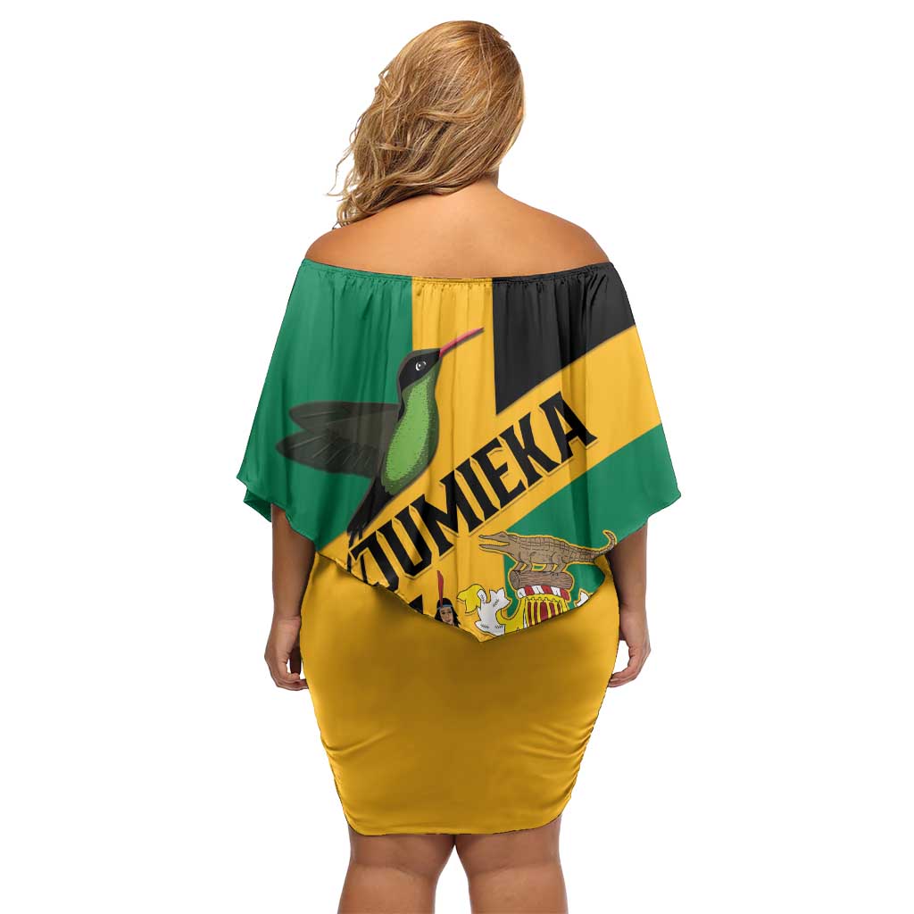 Jamaica Off Shoulder Short Dress 63rd Anniversary Independence Day