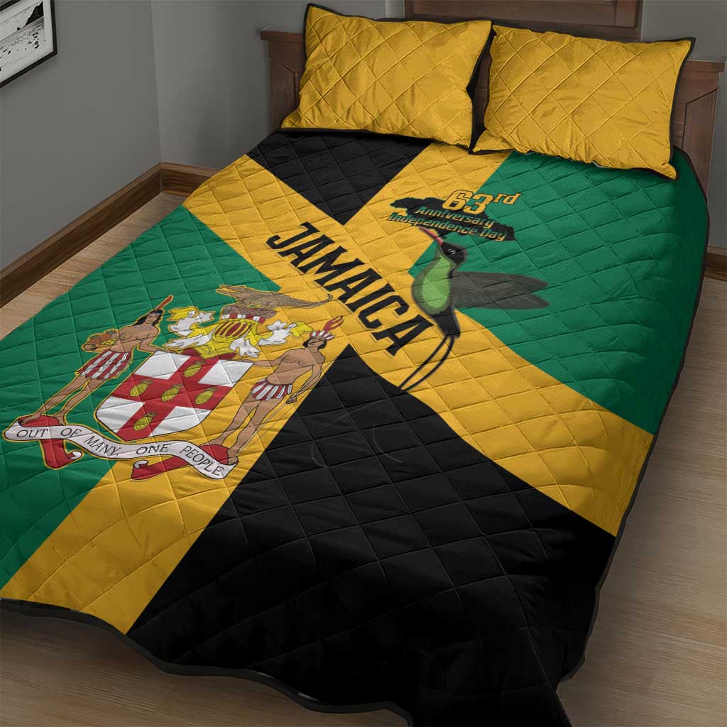 Jamaica Quilt Bed Set 63rd Anniversary Independence Day