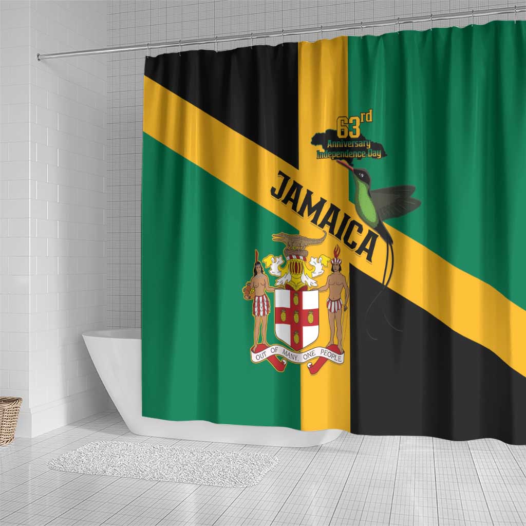 Jamaica Shower Curtain 63rd Anniversary Independence Day