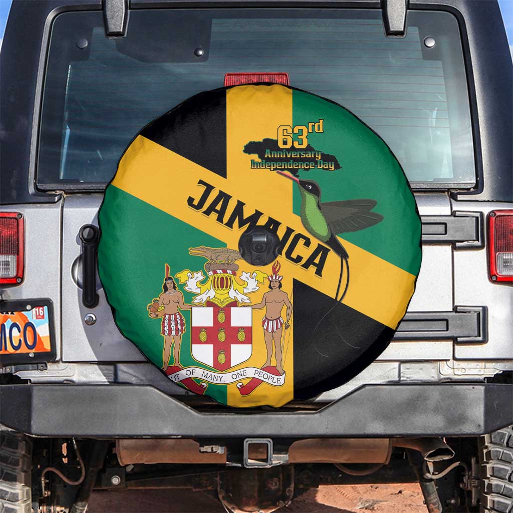 Jamaica Spare Tire Cover 63rd Anniversary Independence Day