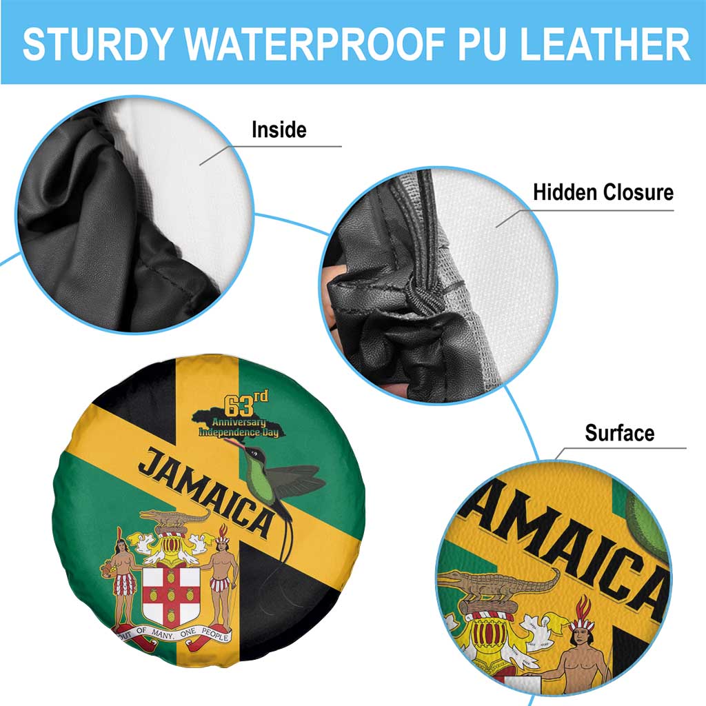 Jamaica Spare Tire Cover 63rd Anniversary Independence Day