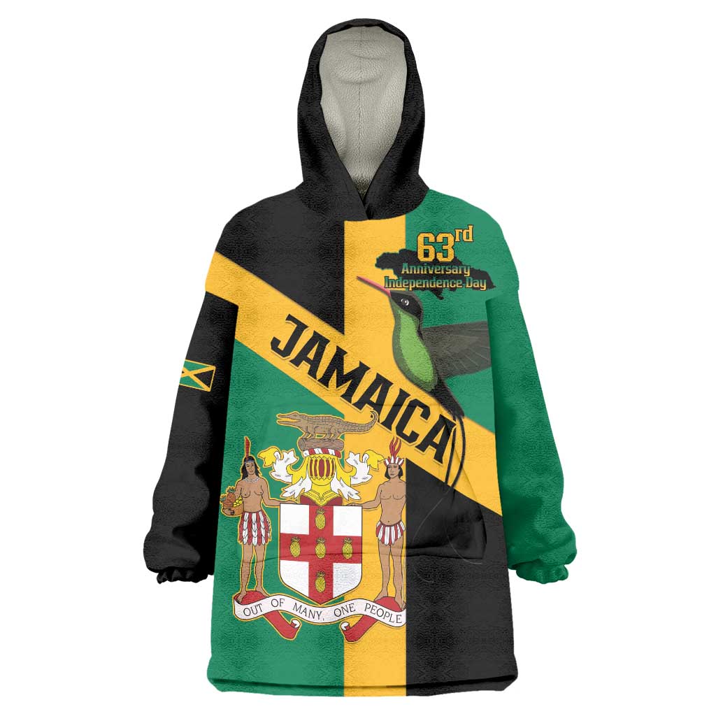 Jamaica Wearable Blanket Hoodie 63rd Anniversary Independence Day