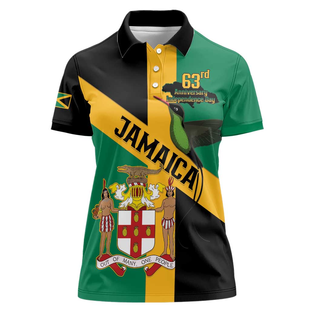 Jamaica Women Polo Shirt 63rd Anniversary Independence Day