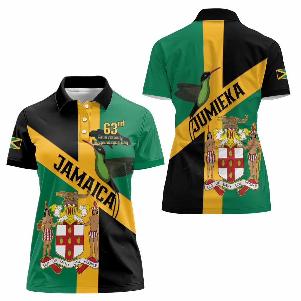 Jamaica Women Polo Shirt 63rd Anniversary Independence Day