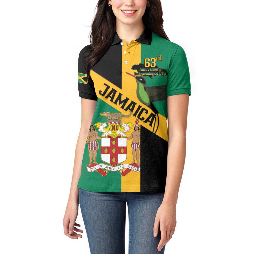 Jamaica Women Polo Shirt 63rd Anniversary Independence Day
