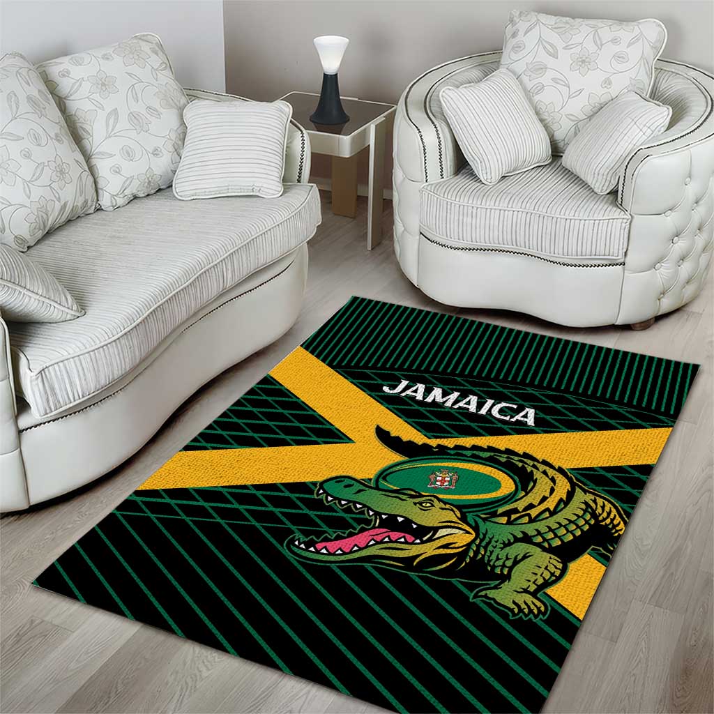 Jamaica Rugby Area Rug Go Jamaica Crocs Go