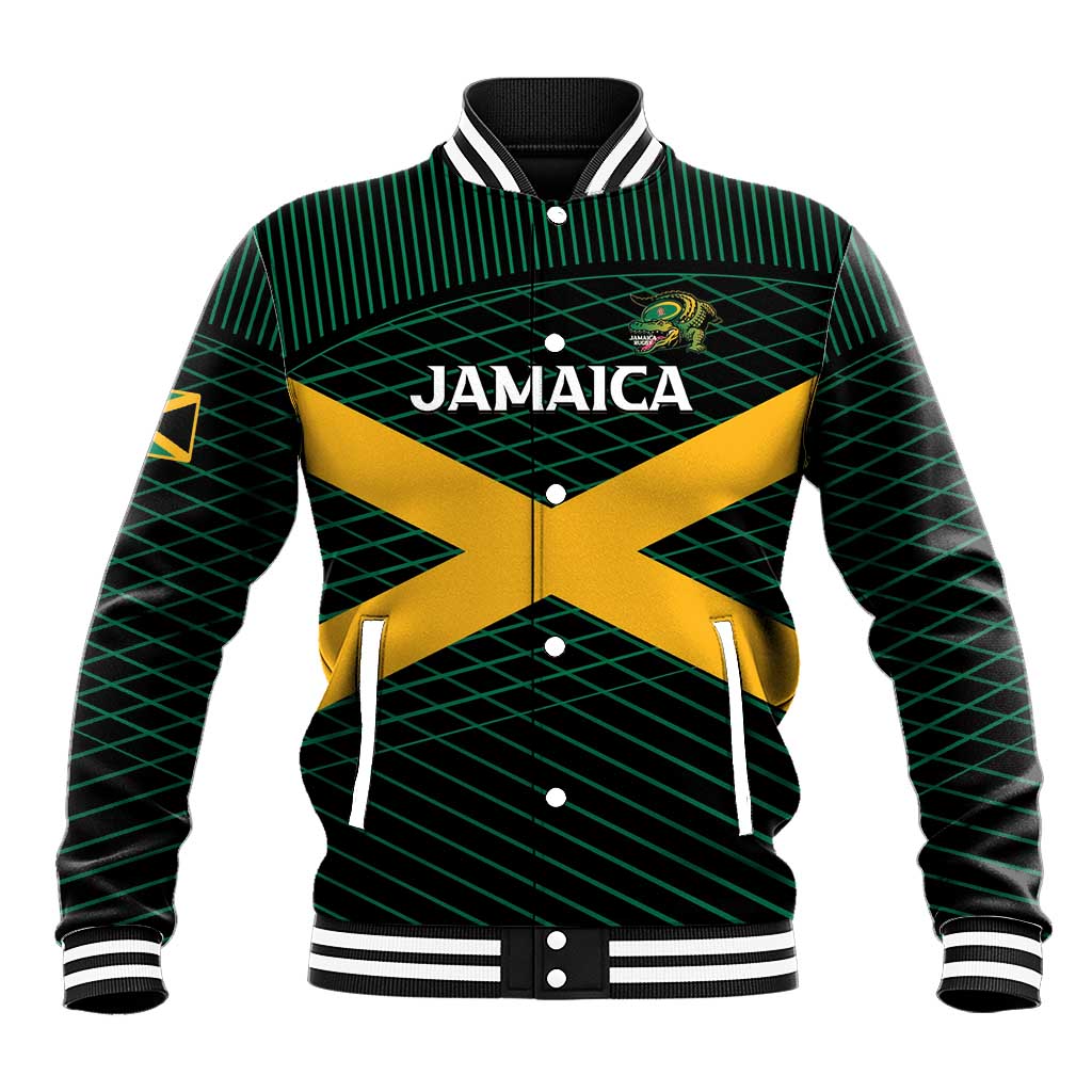 Jamaica Rugby Custom Baseball Jacket Go Jamaica Crocs Go