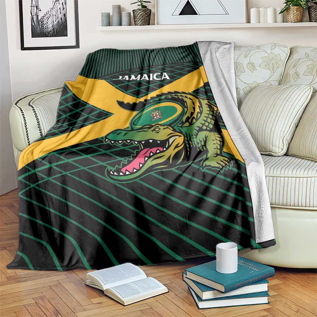 Jamaica Rugby Blanket Go Jamaica Crocs Go