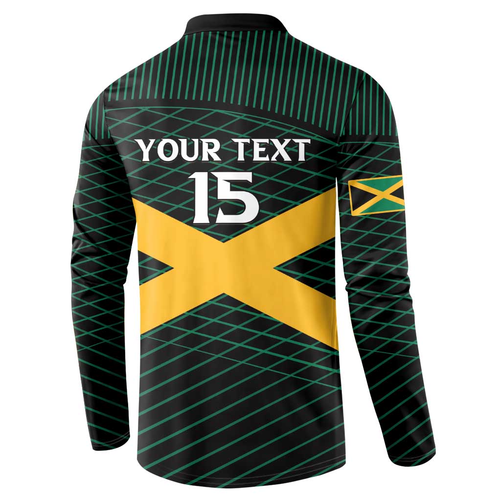 Jamaica Rugby Custom Button Sweatshirt Go Jamaica Crocs Go