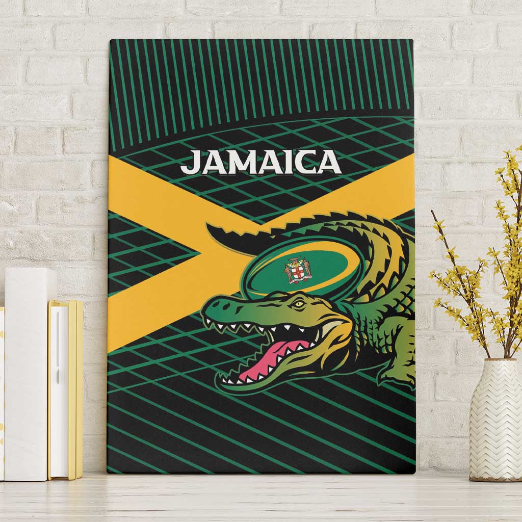 Jamaica Rugby Canvas Wall Art Go Jamaica Crocs Go