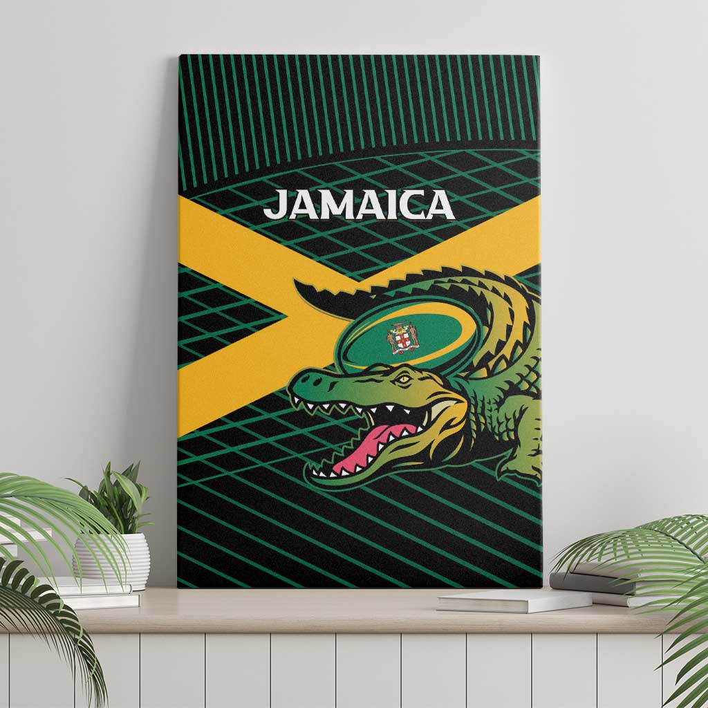 Jamaica Rugby Canvas Wall Art Go Jamaica Crocs Go