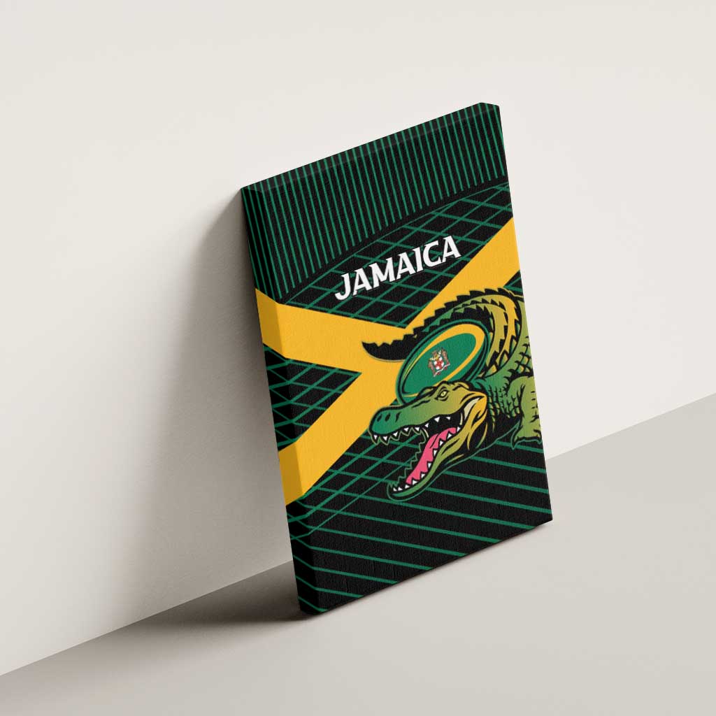 Jamaica Rugby Canvas Wall Art Go Jamaica Crocs Go