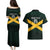 Jamaica Rugby Custom Couples Matching Puletasi and Hawaiian Shirt Go Jamaica Crocs Go