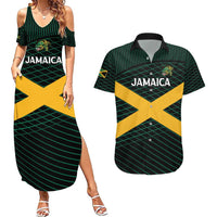 Jamaica Rugby Custom Couples Matching Summer Maxi Dress and Hawaiian Shirt Go Jamaica Crocs Go