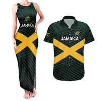 Jamaica Rugby Custom Couples Matching Tank Maxi Dress and Hawaiian Shirt Go Jamaica Crocs Go
