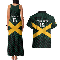 Jamaica Rugby Custom Couples Matching Tank Maxi Dress and Hawaiian Shirt Go Jamaica Crocs Go
