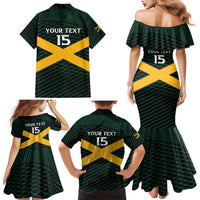 Jamaica Rugby Custom Family Matching Mermaid Dress and Hawaiian Shirt Go Jamaica Crocs Go