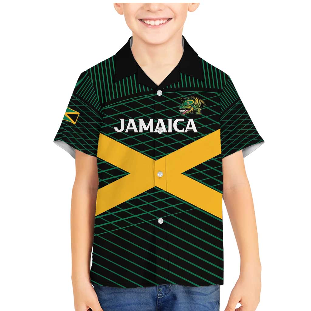 Jamaica Rugby Custom Family Matching Mermaid Dress and Hawaiian Shirt Go Jamaica Crocs Go