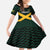 Jamaica Rugby Custom Family Matching Off The Shoulder Long Sleeve Dress and Hawaiian Shirt Go Jamaica Crocs Go