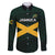 Jamaica Rugby Custom Family Matching Off The Shoulder Long Sleeve Dress and Hawaiian Shirt Go Jamaica Crocs Go