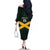Jamaica Rugby Custom Family Matching Off The Shoulder Long Sleeve Dress and Hawaiian Shirt Go Jamaica Crocs Go