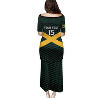 Jamaica Rugby Custom Family Matching Puletasi and Hawaiian Shirt Go Jamaica Crocs Go