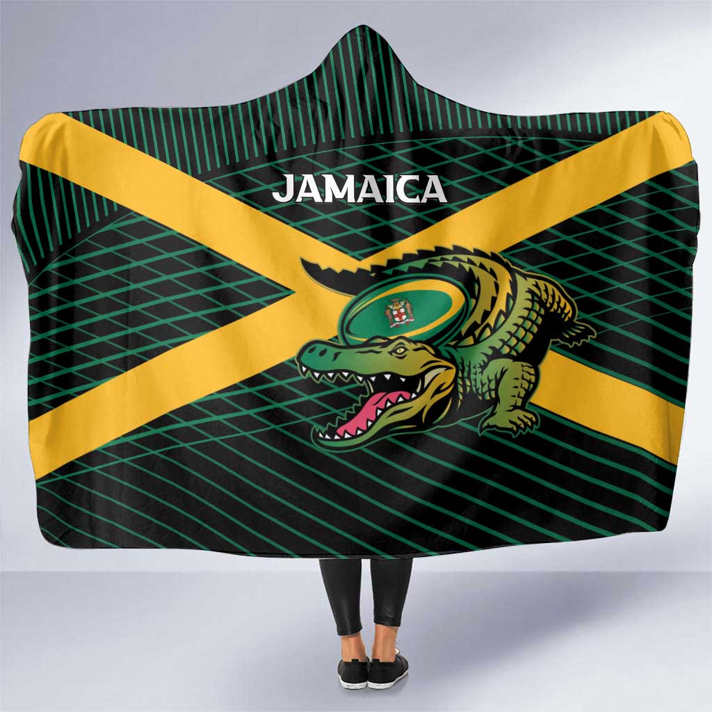 Jamaica Rugby Hooded Blanket Go Jamaica Crocs Go