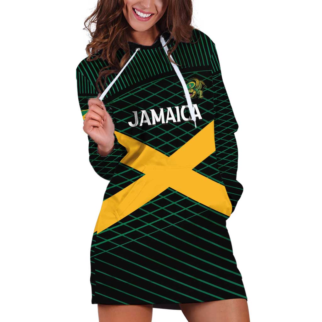 Jamaica Rugby Custom Hoodie Dress Go Jamaica Crocs Go
