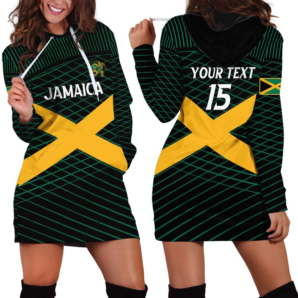Jamaica Rugby Custom Hoodie Dress Go Jamaica Crocs Go