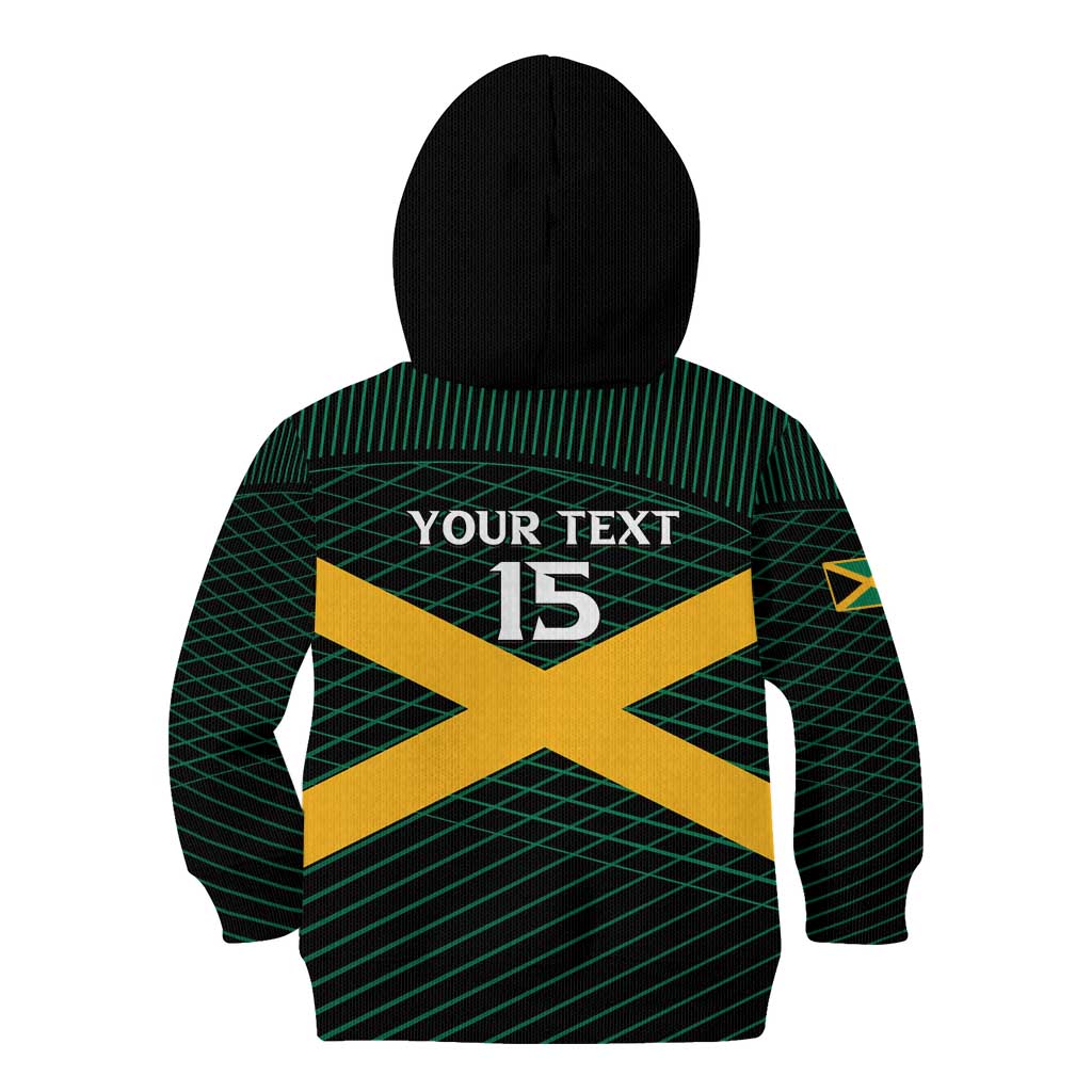 Jamaica Rugby Custom Kid Hoodie Go Jamaica Crocs Go