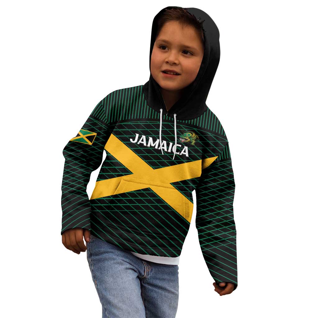 Jamaica Rugby Custom Kid Hoodie Go Jamaica Crocs Go