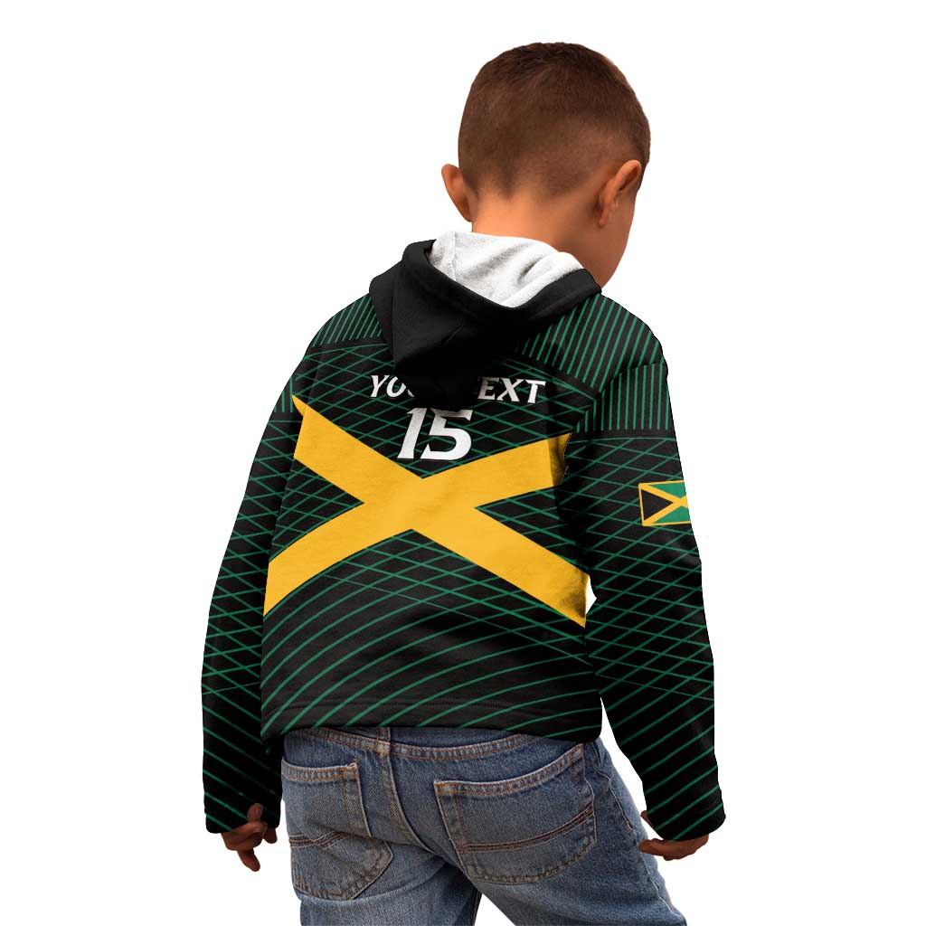 Jamaica Rugby Custom Kid Hoodie Go Jamaica Crocs Go