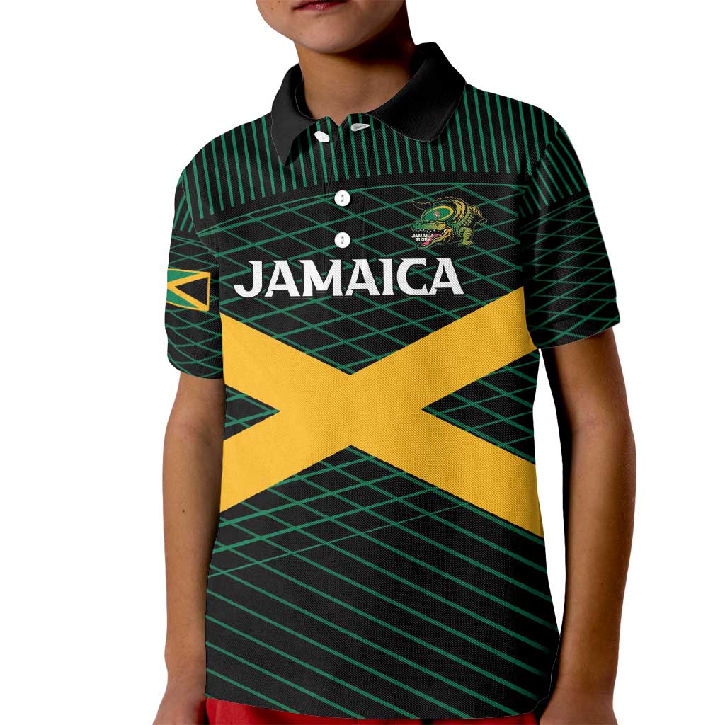 Jamaica Rugby Custom Kid Polo Shirt Go Jamaica Crocs Go