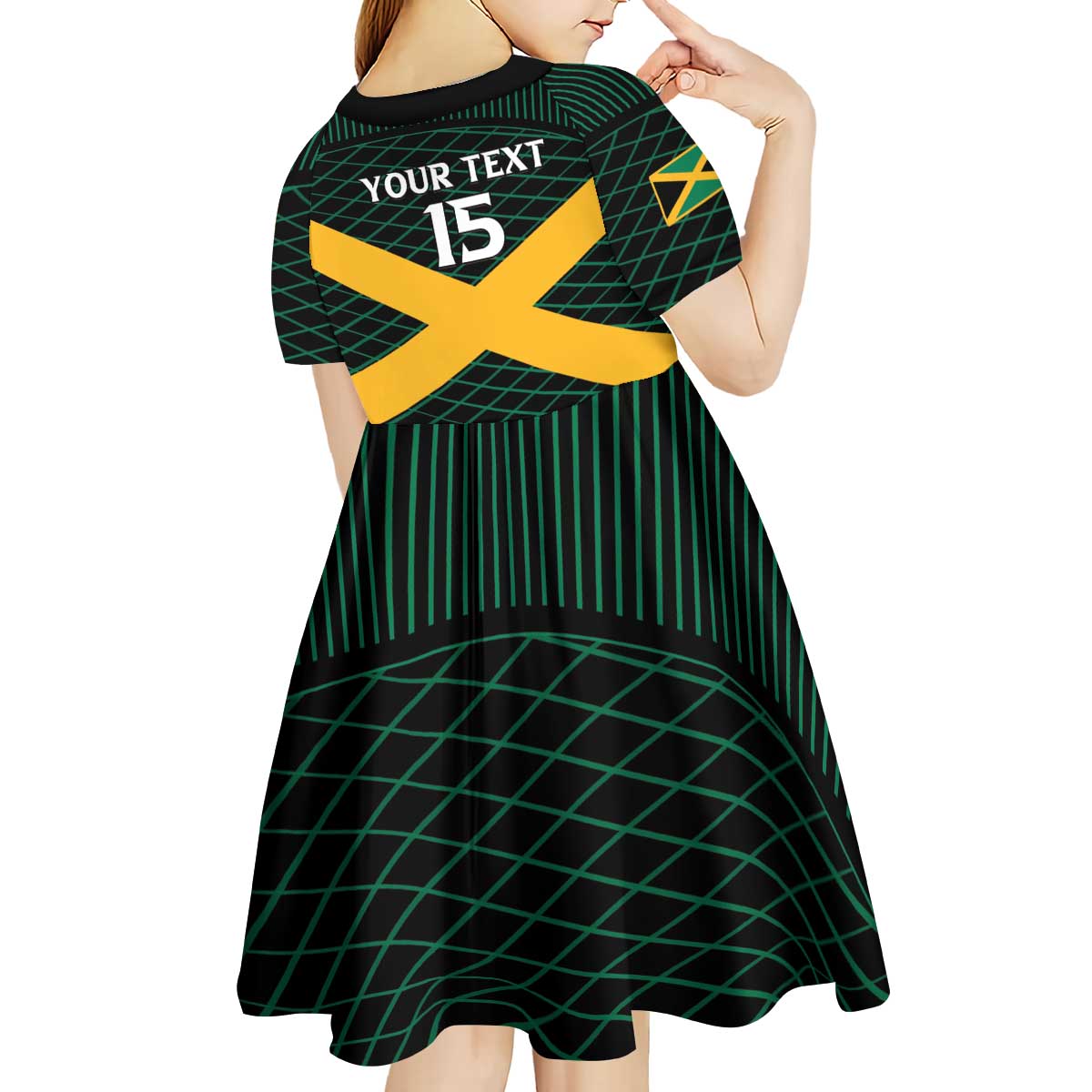 Jamaica Rugby Custom Kid Short Sleeve Dress Go Jamaica Crocs Go